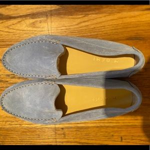 M. Gemi Feliz Light Blue Suede Moccasin